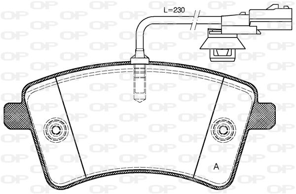 OPEN PARTS Комплект тормозных колодок, дисковый тормоз BPA1351.01